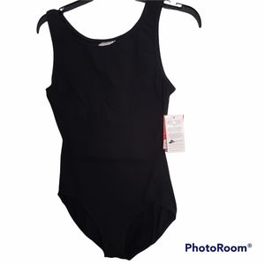 Capezio XL Black Leotard Sleeveless New With Tags
